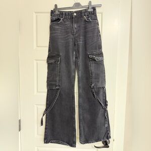 Black Cargo Jeans